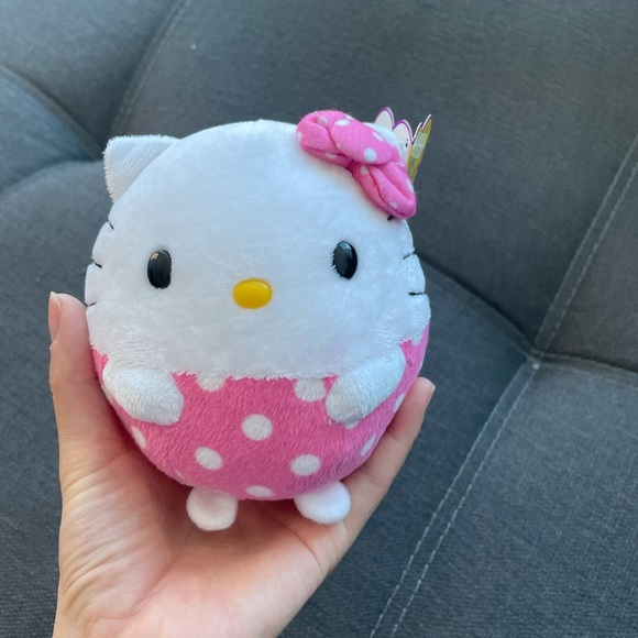 💜 5 for $25 HP🎉 Hello Kitty pink polka dot Ty Beanie Ballz - Picture 9 of 10